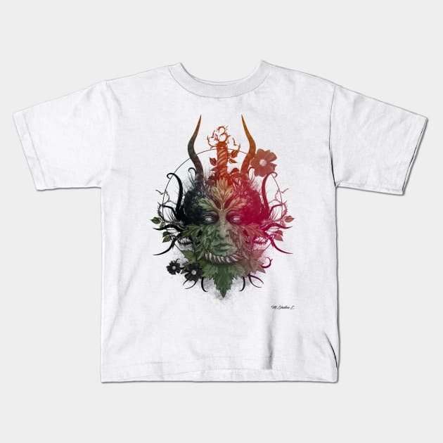 The Green Man Kids T-Shirt by KnavishApparel